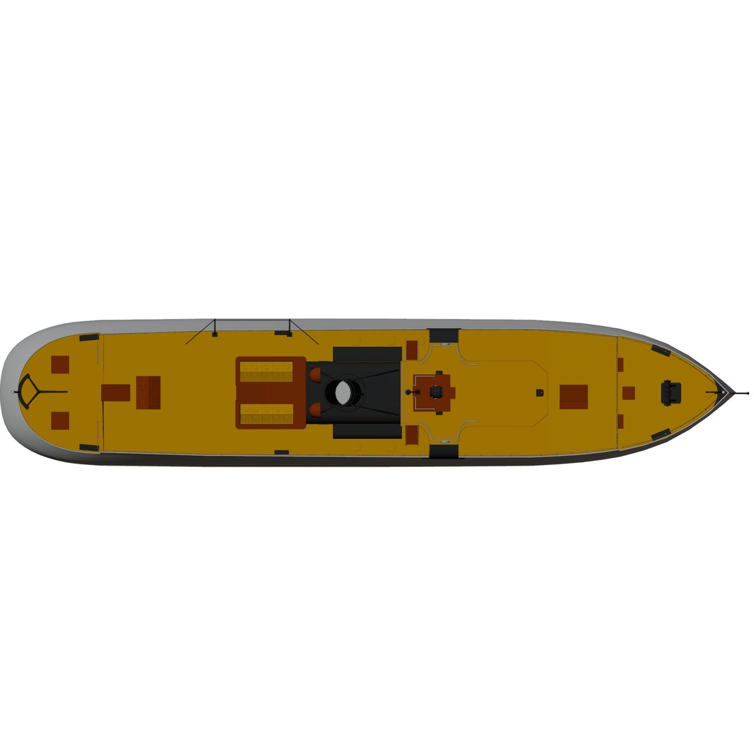 Gardenga River Icebreaker 3D Model – Historic Steam Vessel, FBX - View 11