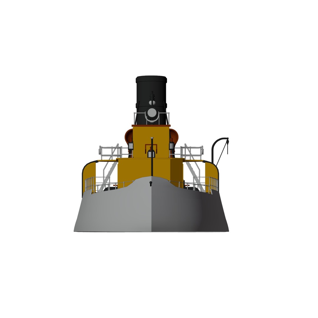 Gardenga River Icebreaker 3D Model – Historic Steam Vessel, FBX - View 12