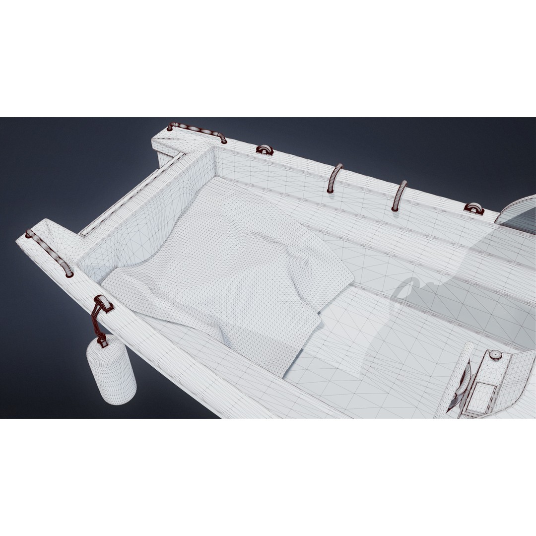 Boat 3D Model – Low Poly Game Asset with PBR Textures, FBX - View 9