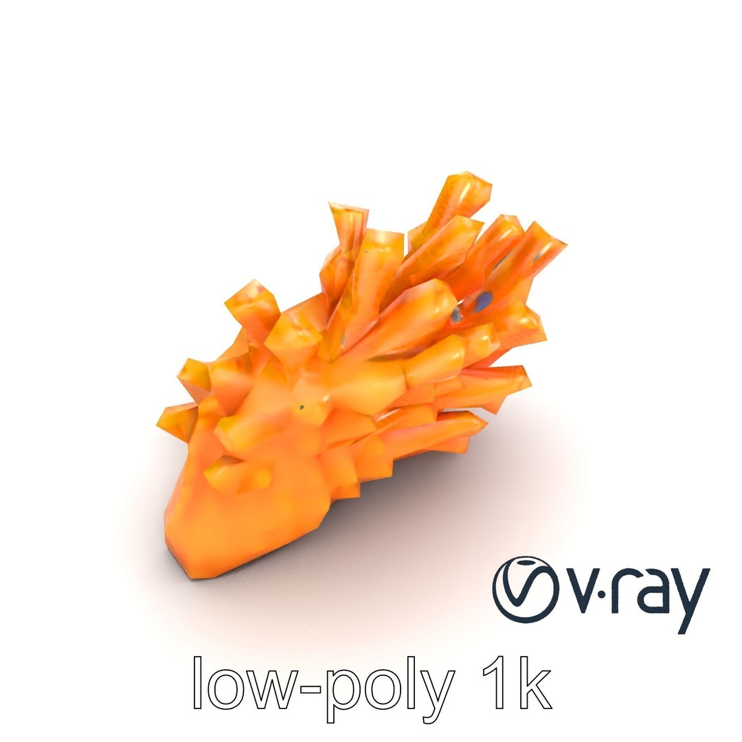 Coral Fan 3D Model – Low Poly Textured Asset for Underwater Scenes - View 10