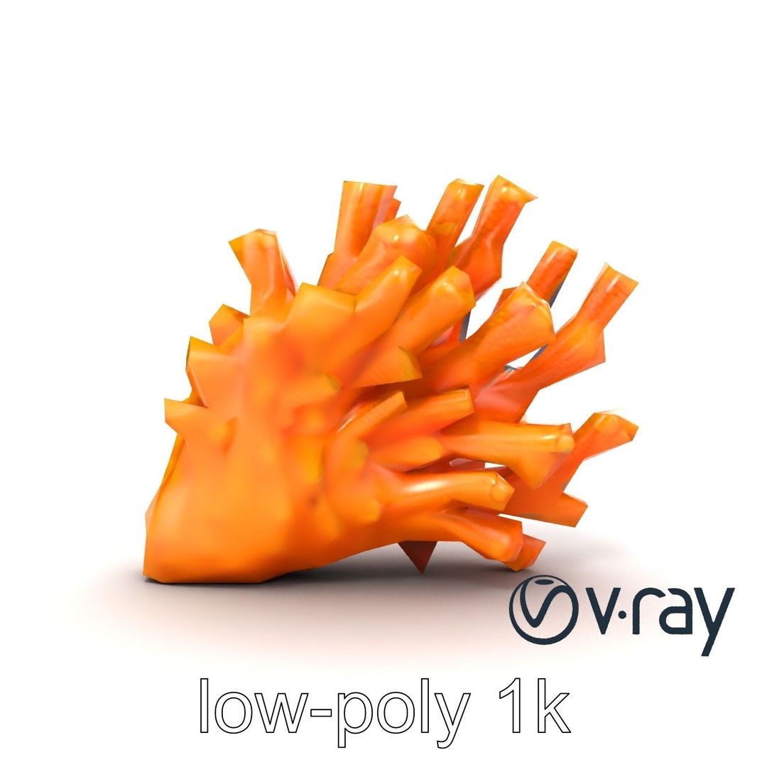Coral Fan 3D Model – Low Poly Textured Asset for Underwater Scenes - View 13