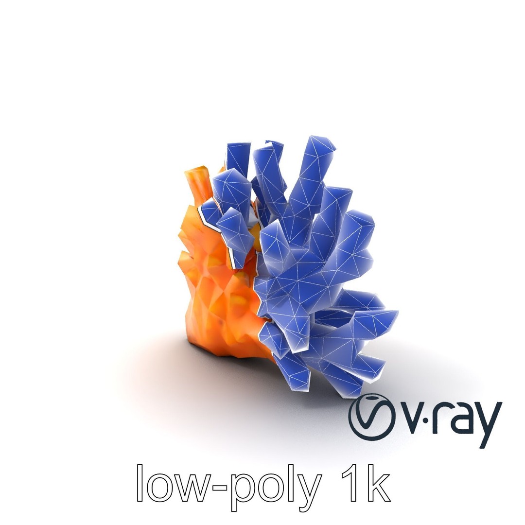 Coral Fan 3D Model – Low Poly Textured Asset for Underwater Scenes - View 25