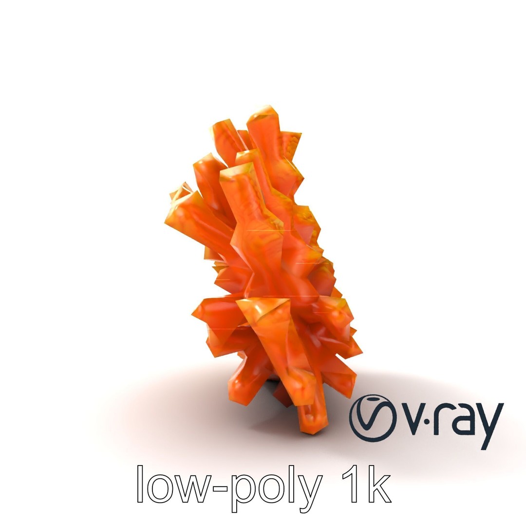 Coral Fan 3D Model – Low Poly Textured Asset for Underwater Scenes - View 27