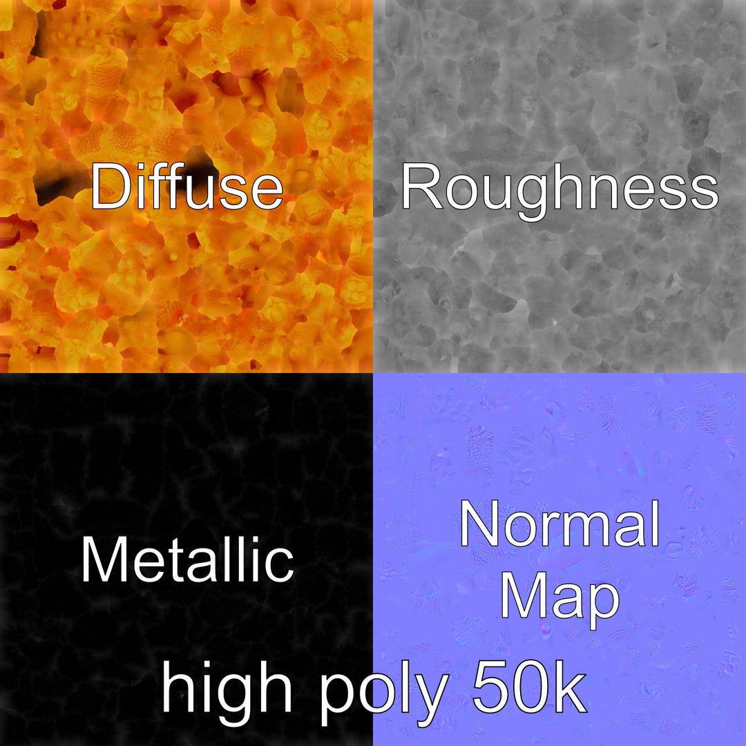 Coral Fan 3D Model – Low Poly Textured Asset for Underwater Scenes - View 3