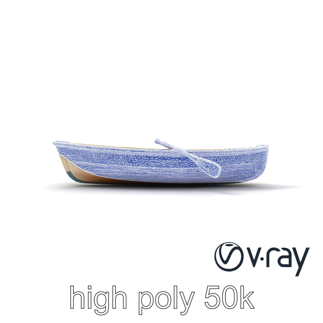 Vintage Rowboat 3D Model – Low Poly Game Asset, FBX, PBR Textures - View 29