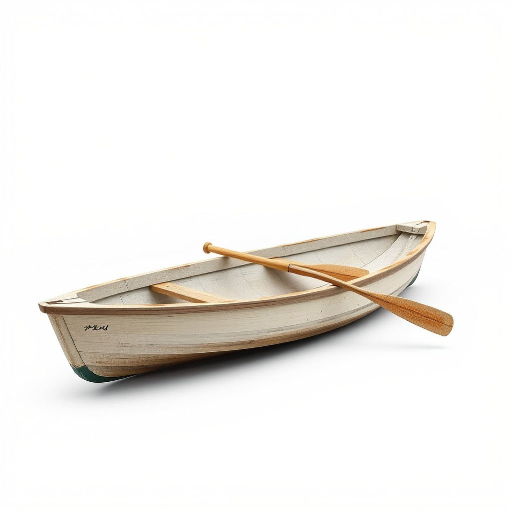 Vintage Rowboat 3D Model – Low Poly Game Asset, FBX, PBR Textures - View 5