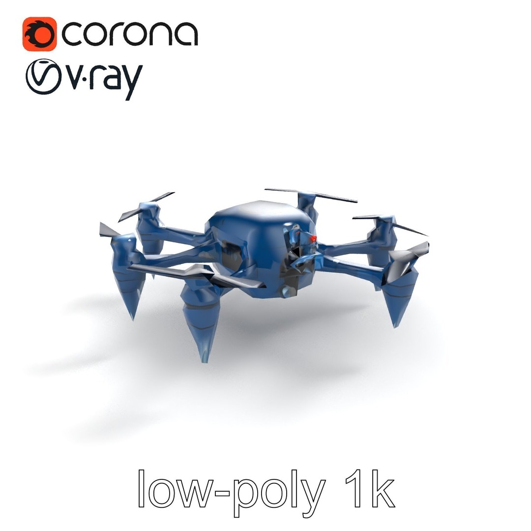 Underwater Spider Drone 3D Model – Low Poly PBR Submersible for Games - View 10