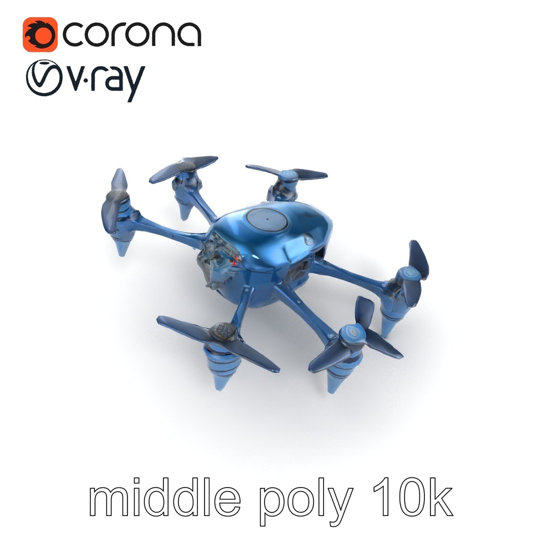 Underwater Spider Drone 3D Model – Low Poly PBR Submersible for Games - View 14
