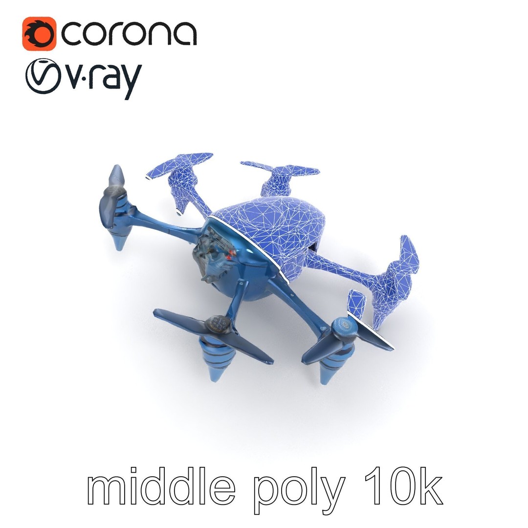 Underwater Spider Drone 3D Model – Low Poly PBR Submersible for Games - View 16