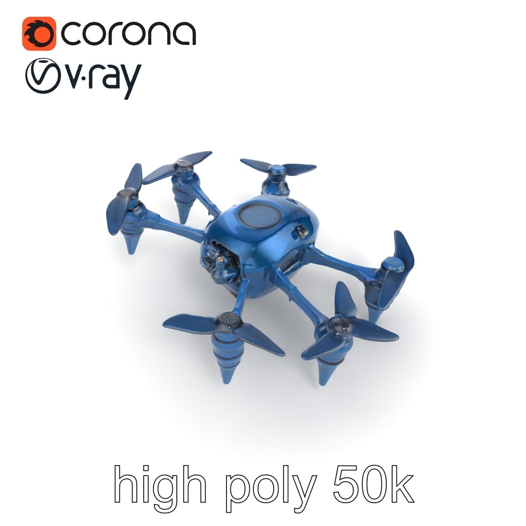 Underwater Spider Drone 3D Model – Low Poly PBR Submersible for Games - View 24