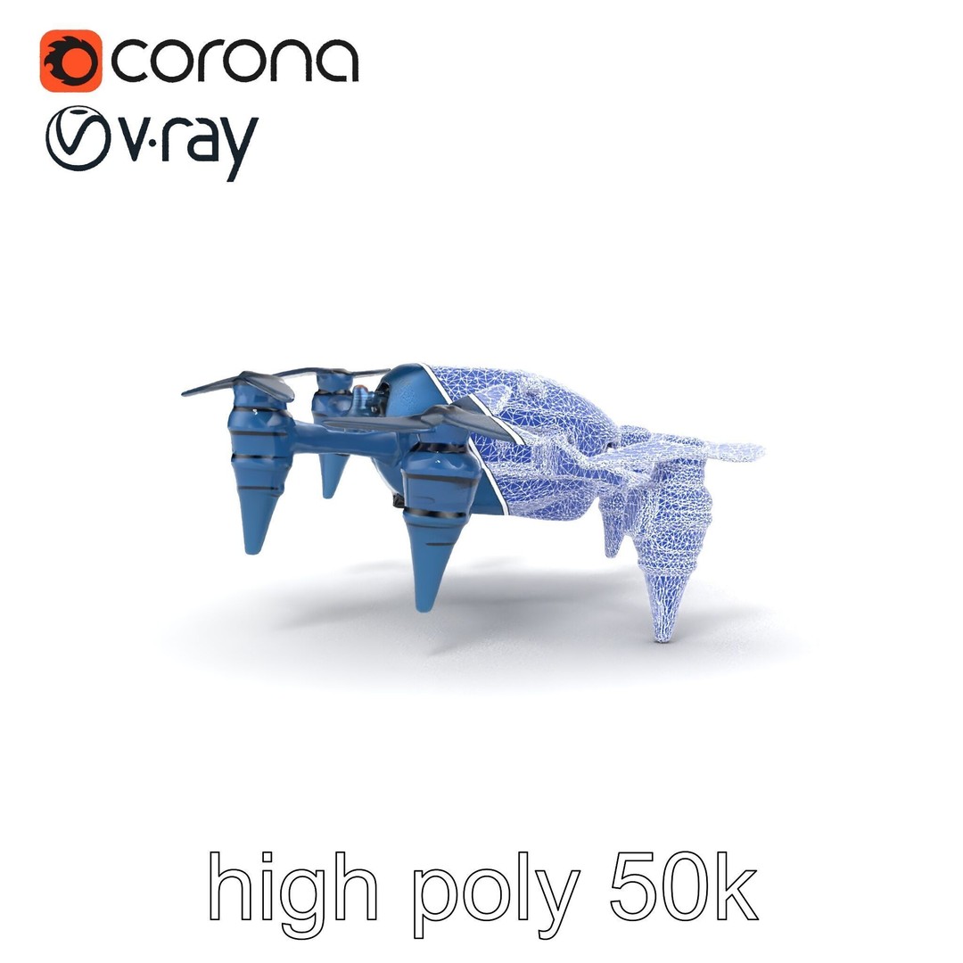 Underwater Spider Drone 3D Model – Low Poly PBR Submersible for Games - View 26