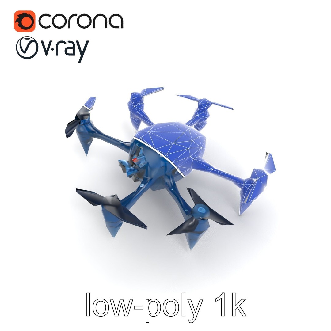 Underwater Spider Drone 3D Model – Low Poly PBR Submersible for Games - View 27