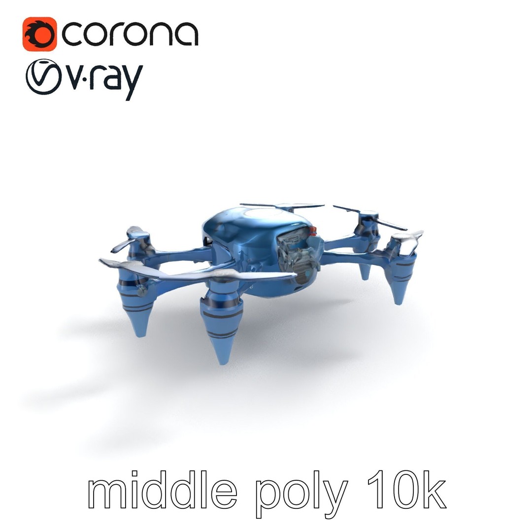 Underwater Spider Drone 3D Model – Low Poly PBR Submersible for Games - View 9
