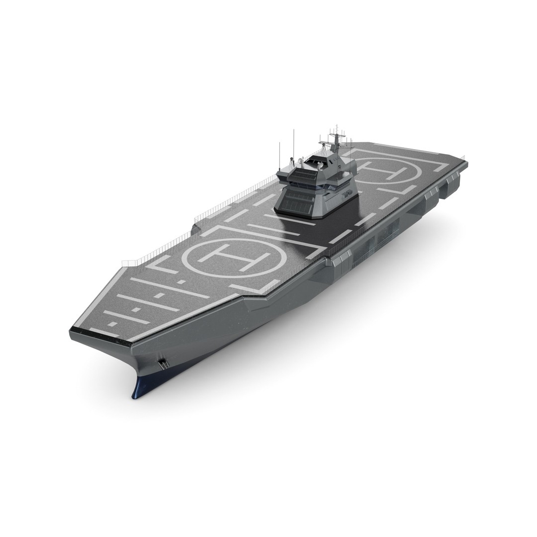 Assault Ship 3D Model – Low Poly Military Watercraft, FBX
