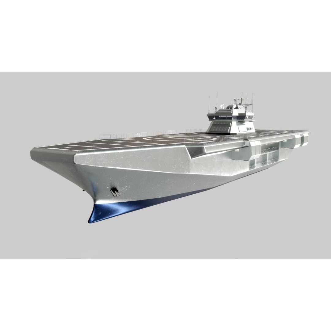 Assault Ship 3D Model – Low Poly Military Watercraft, FBX - View 2