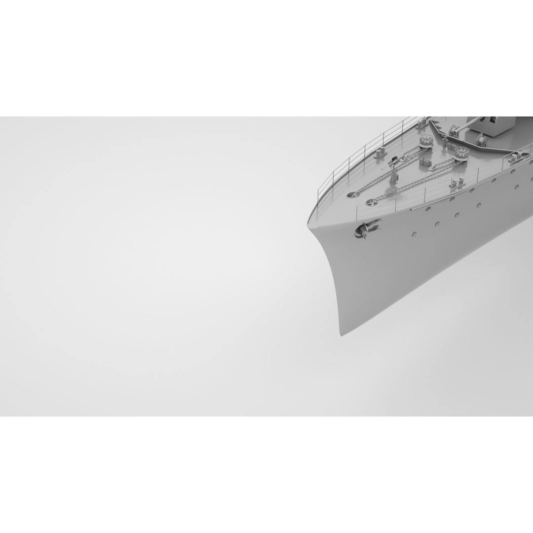 Type 1936 German Destroyer 3D Model – Low Poly Game Asset, FBX - View 4
