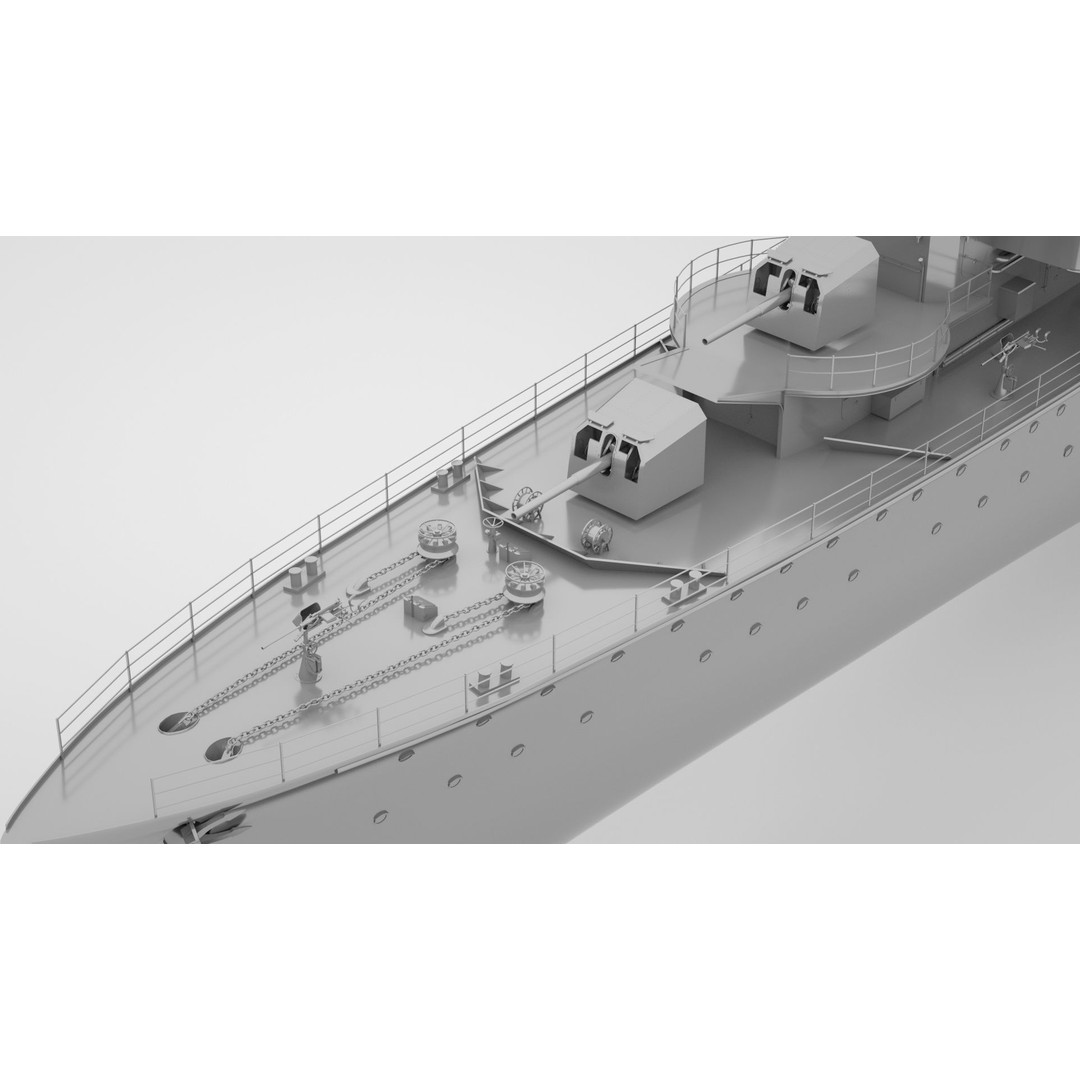 Type 1936 German Destroyer 3D Model – Low Poly Game Asset, FBX - View 5