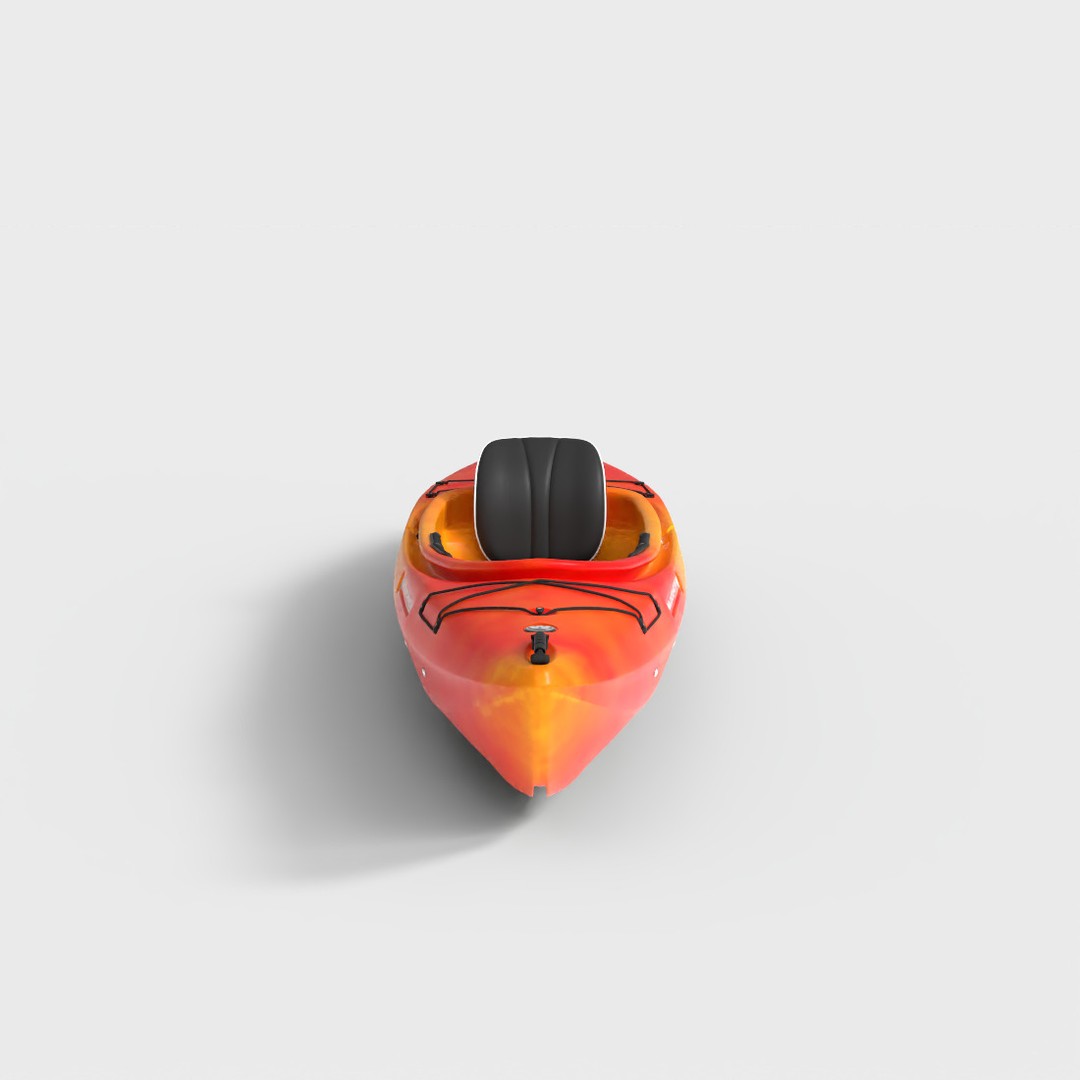 Recreational Kayak 3D Model – Low-Poly PBR Asset, FBX - View 3