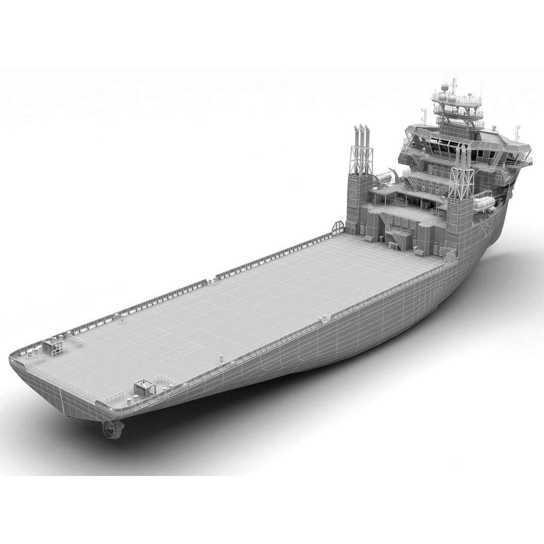 Offshore Carrier 3D Model – High Poly Industrial Vessel, FBX