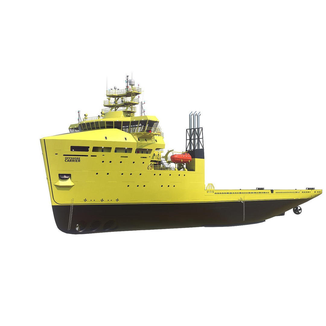 Offshore Carrier 3D Model – High Poly Industrial Vessel, FBX - View 10