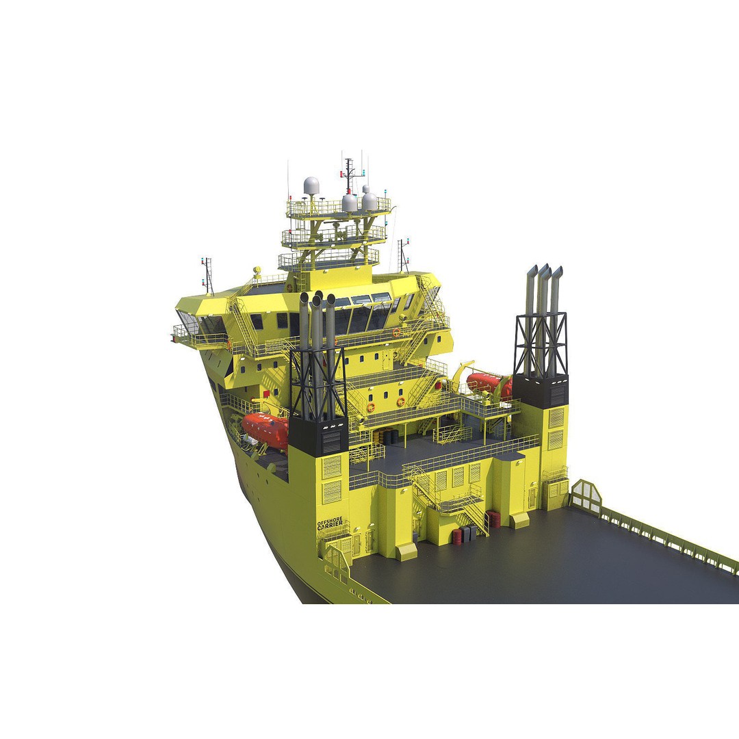 Offshore Carrier 3D Model – High Poly Industrial Vessel, FBX - View 11
