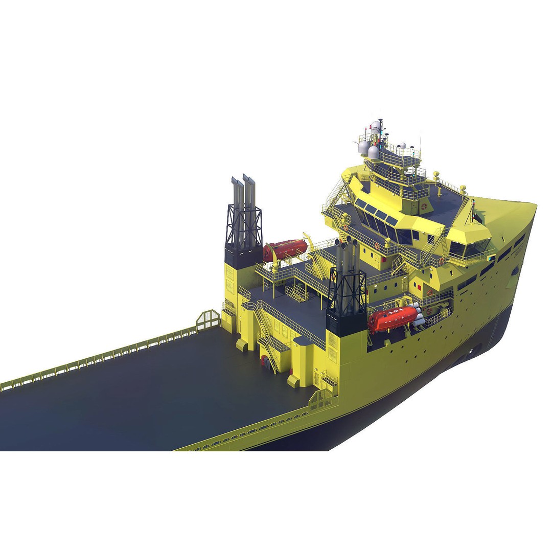 Offshore Carrier 3D Model – High Poly Industrial Vessel, FBX - View 13