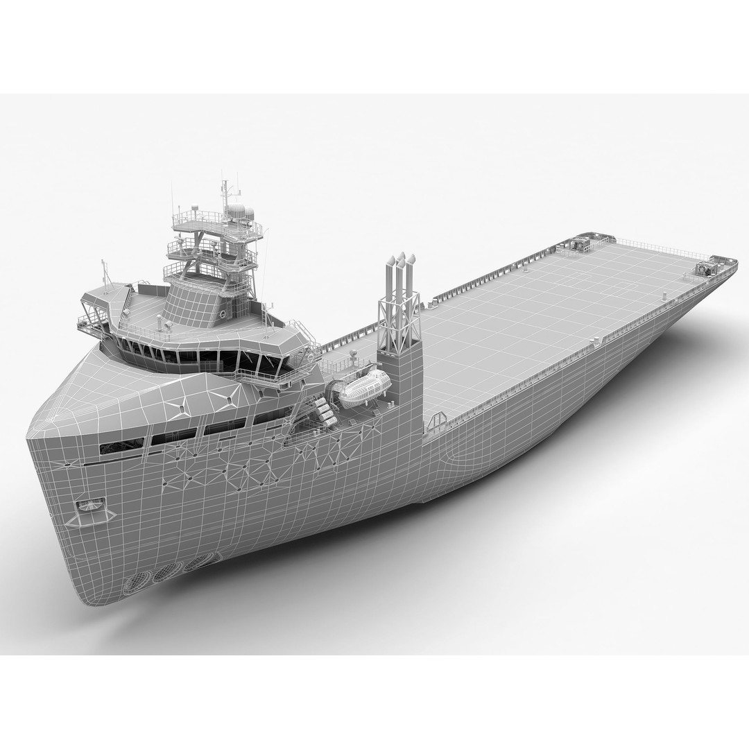 Offshore Carrier 3D Model – High Poly Industrial Vessel, FBX - View 17