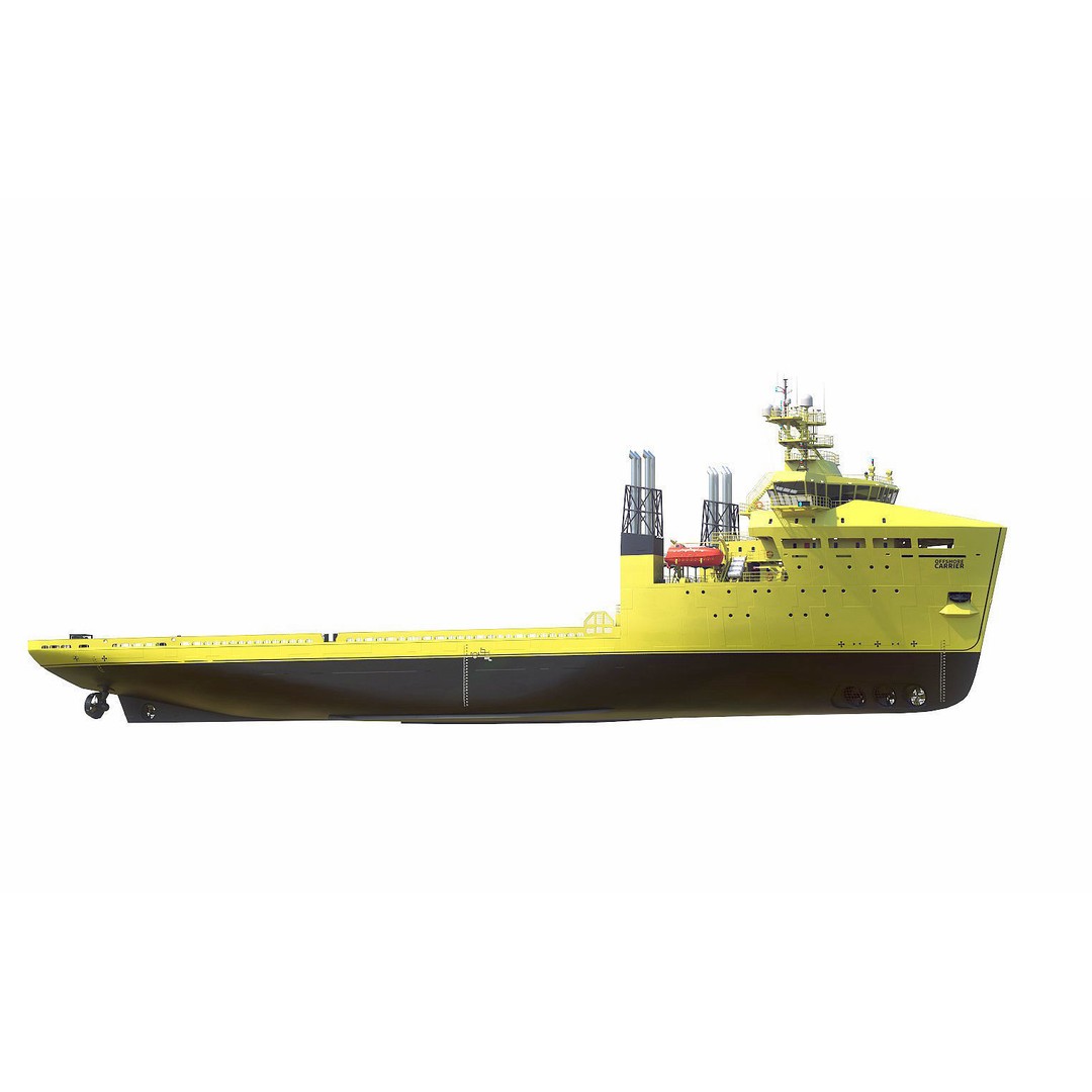 Offshore Carrier 3D Model – High Poly Industrial Vessel, FBX - View 3