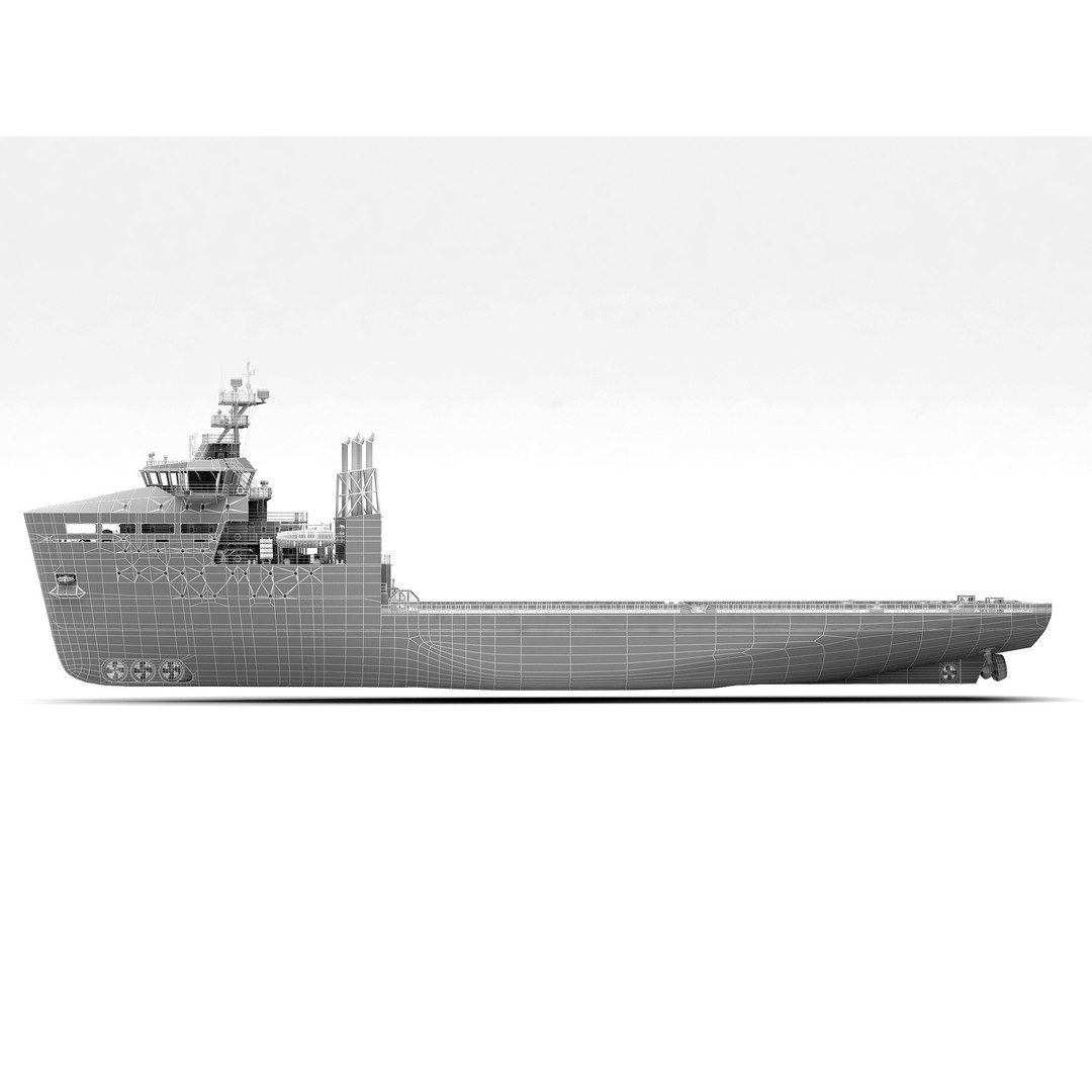 Offshore Carrier 3D Model – High Poly Industrial Vessel, FBX - View 4