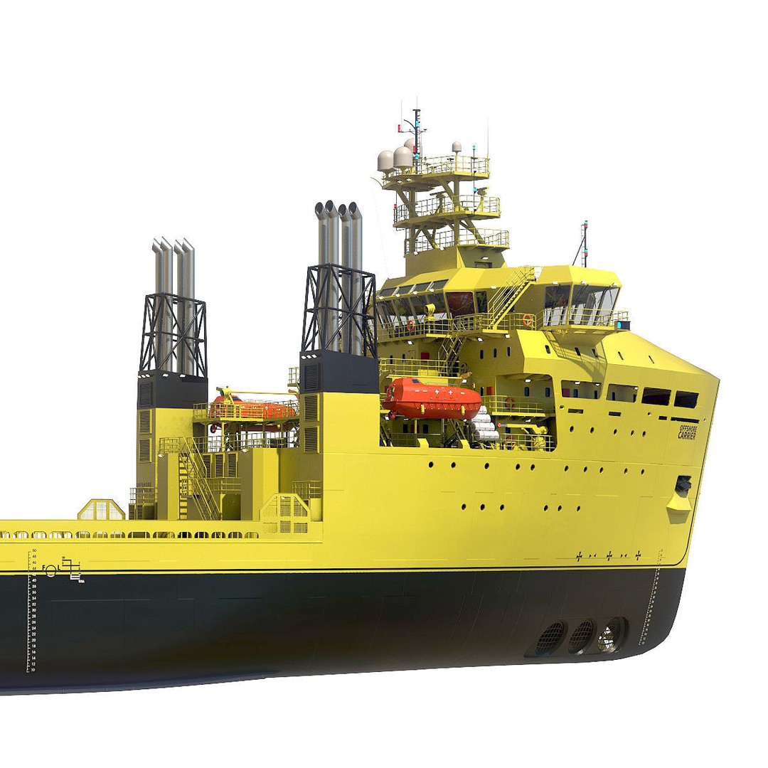 Offshore Carrier 3D Model – High Poly Industrial Vessel, FBX - View 5