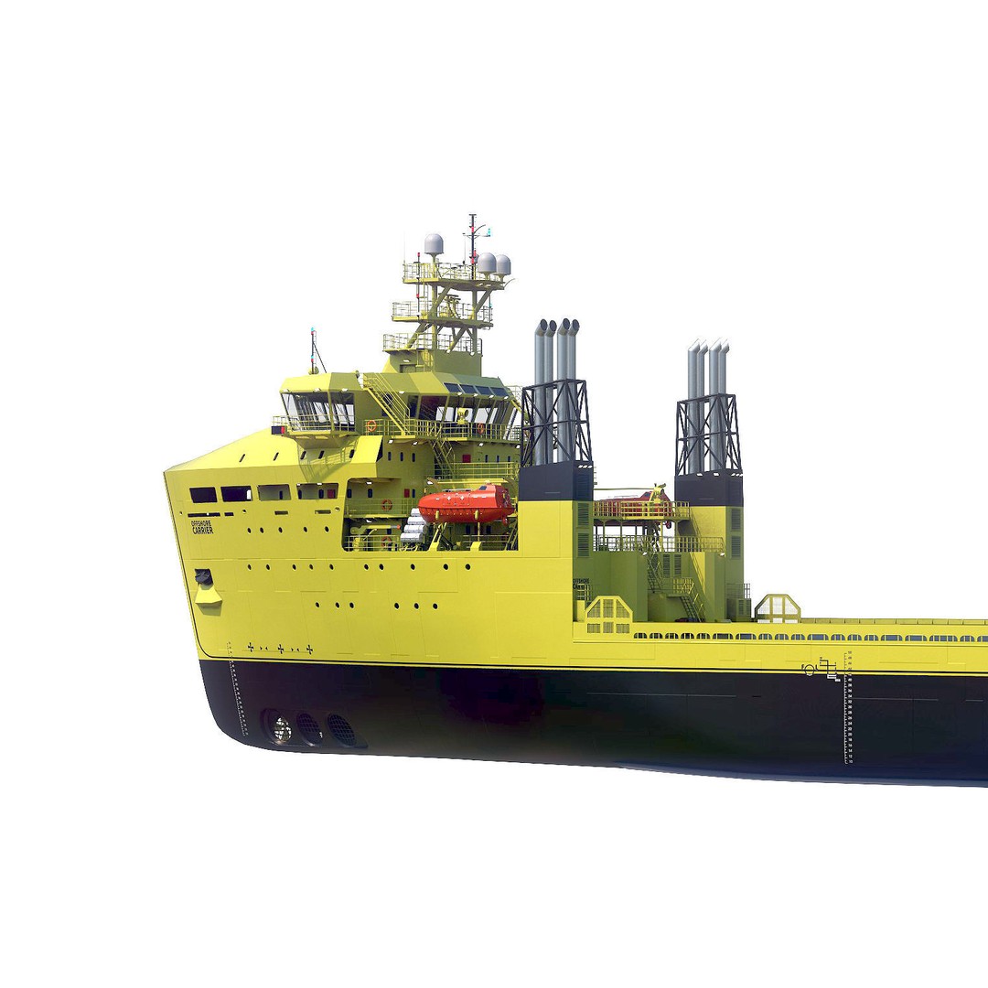 Offshore Carrier 3D Model – High Poly Industrial Vessel, FBX - View 6