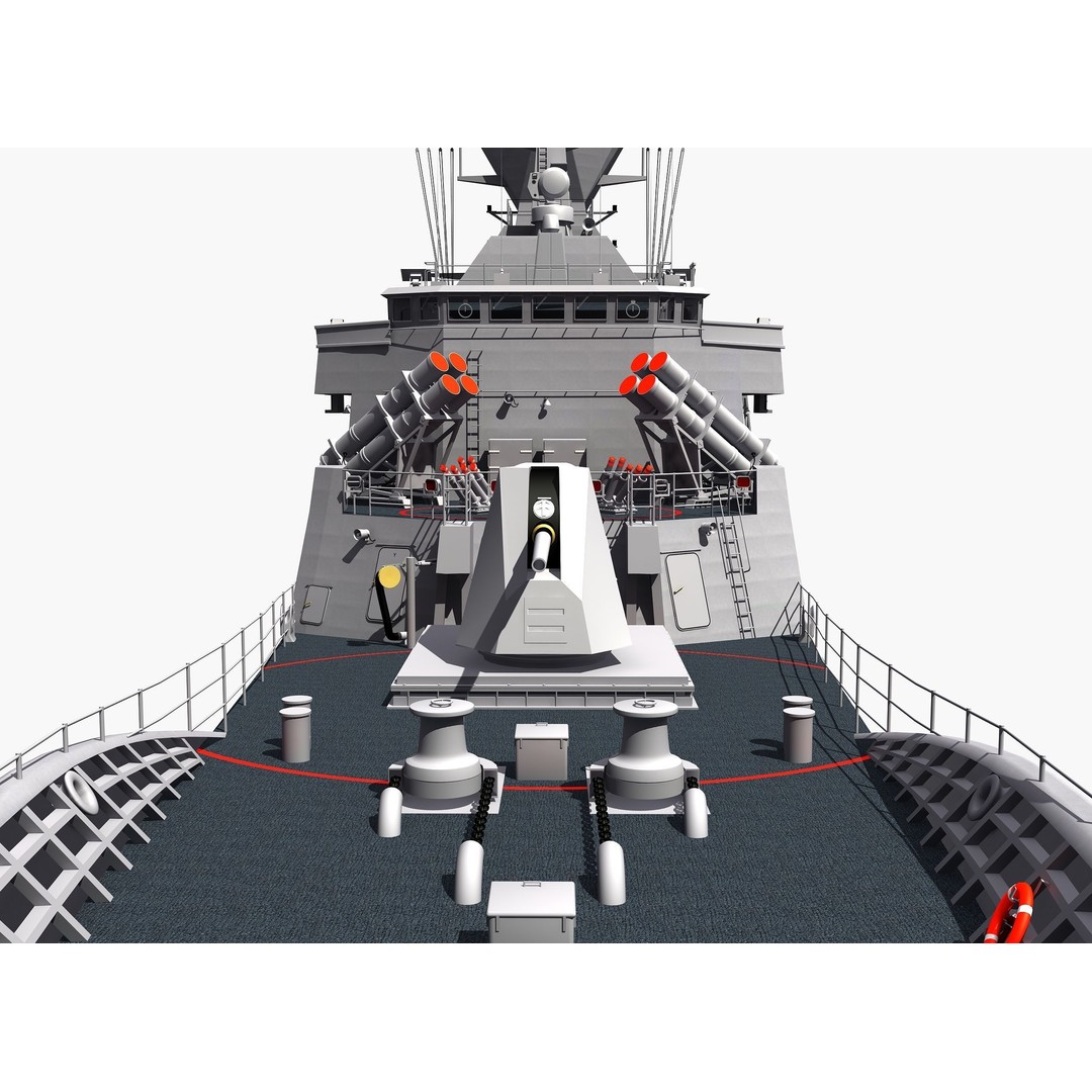 ANZAC MEKO Class Frigate 3D Model – Detailed Military Watercraft, FBX, PBR - View 15