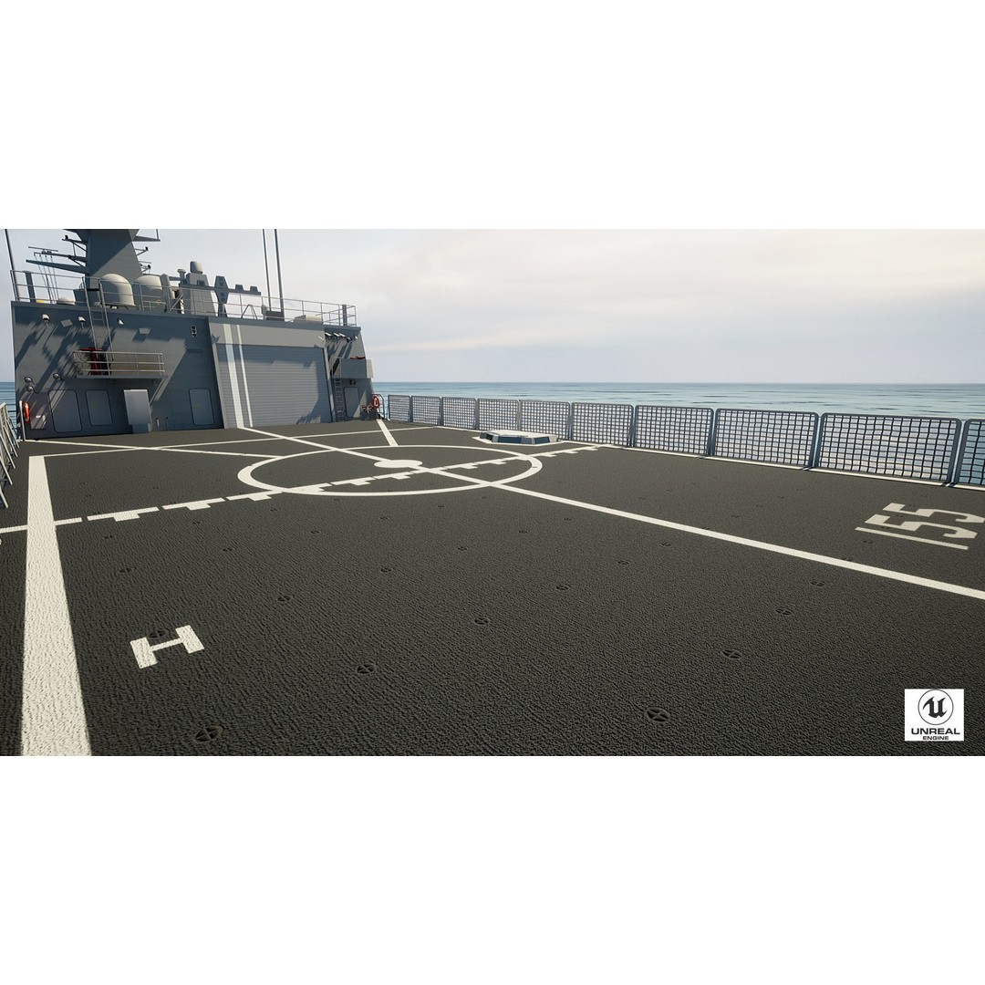 ANZAC MEKO Class Frigate 3D Model – Detailed Military Watercraft, FBX, PBR - View 22