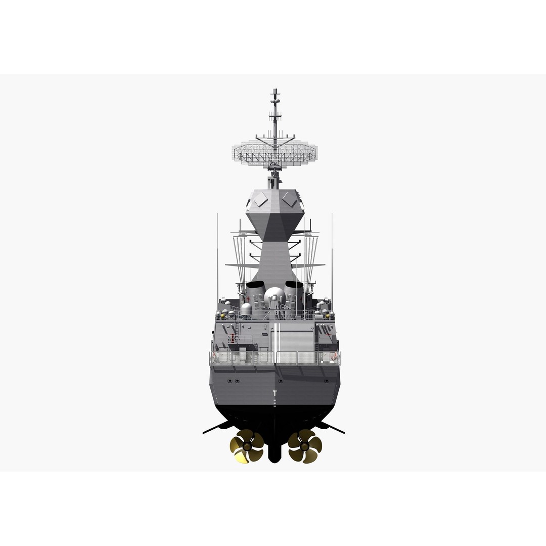 ANZAC MEKO Class Frigate 3D Model – Detailed Military Watercraft, FBX, PBR - View 31