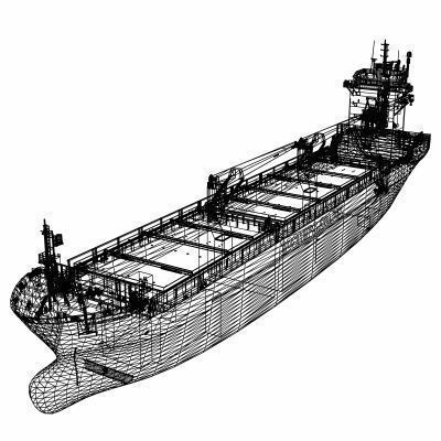 Multi-Purpose Cargo Vessel 3D Model – Industrial Ship Asset, FBX - View 10