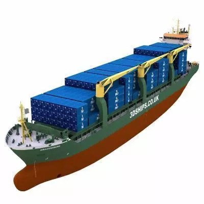 Multi-Purpose Cargo Vessel 3D Model – Industrial Ship Asset, FBX - View 2