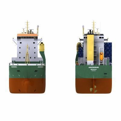 Multi-Purpose Cargo Vessel 3D Model – Industrial Ship Asset, FBX - View 6