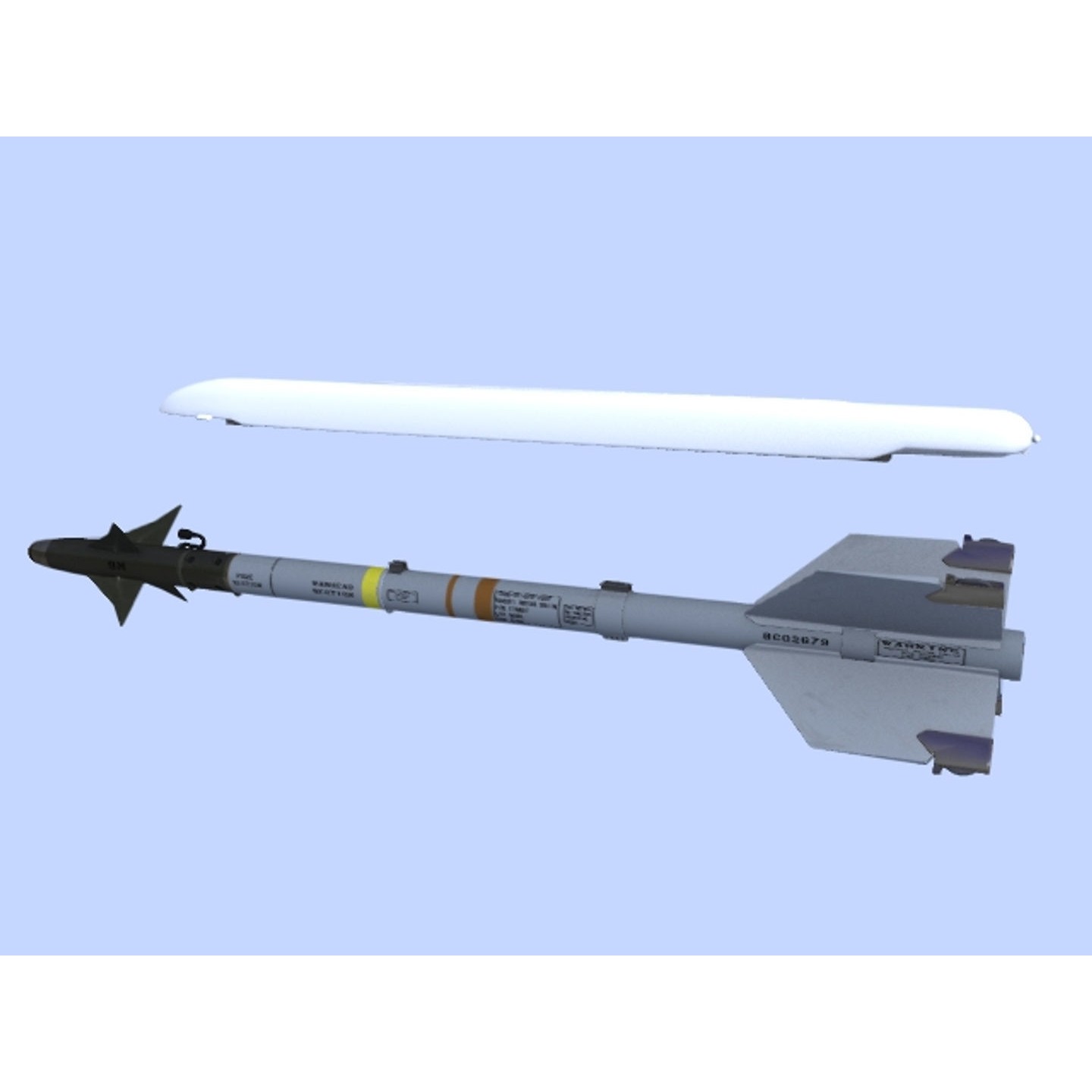 NATO Aircraft Missile Set - Game-Ready 3D Model