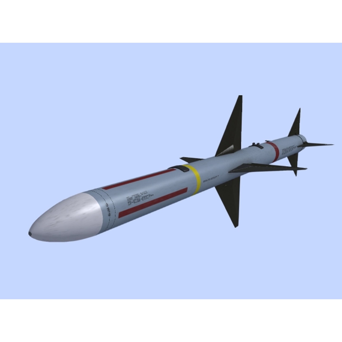 NATO Aircraft Missile Set - Game-Ready 3D Model - View 12