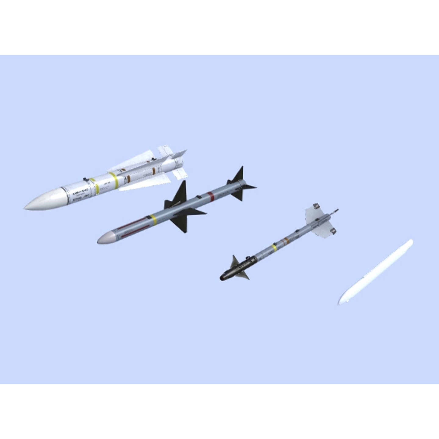 NATO Aircraft Missile Set - Game-Ready 3D Model - View 14