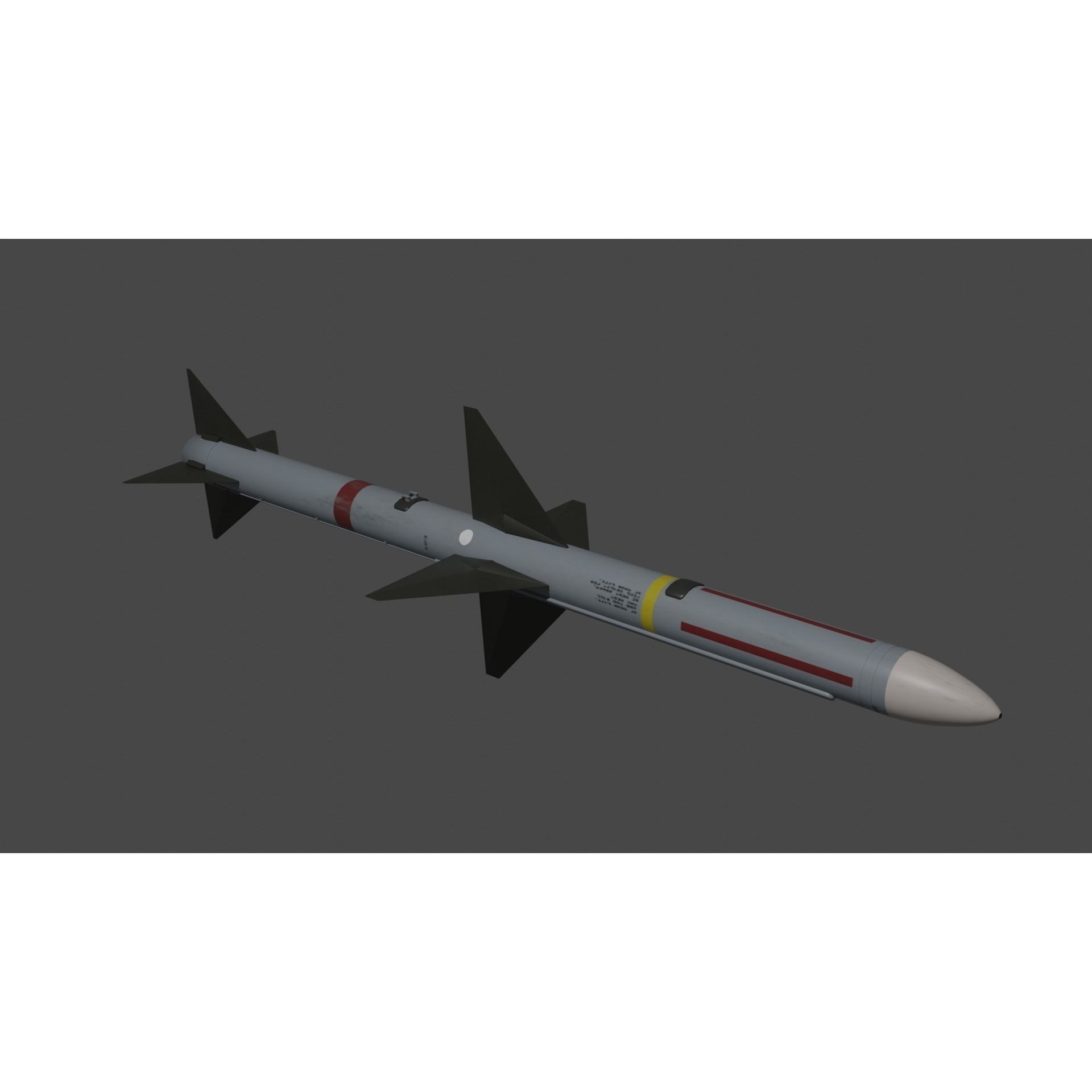 NATO Aircraft Missile Set - Game-Ready 3D Model - View 6