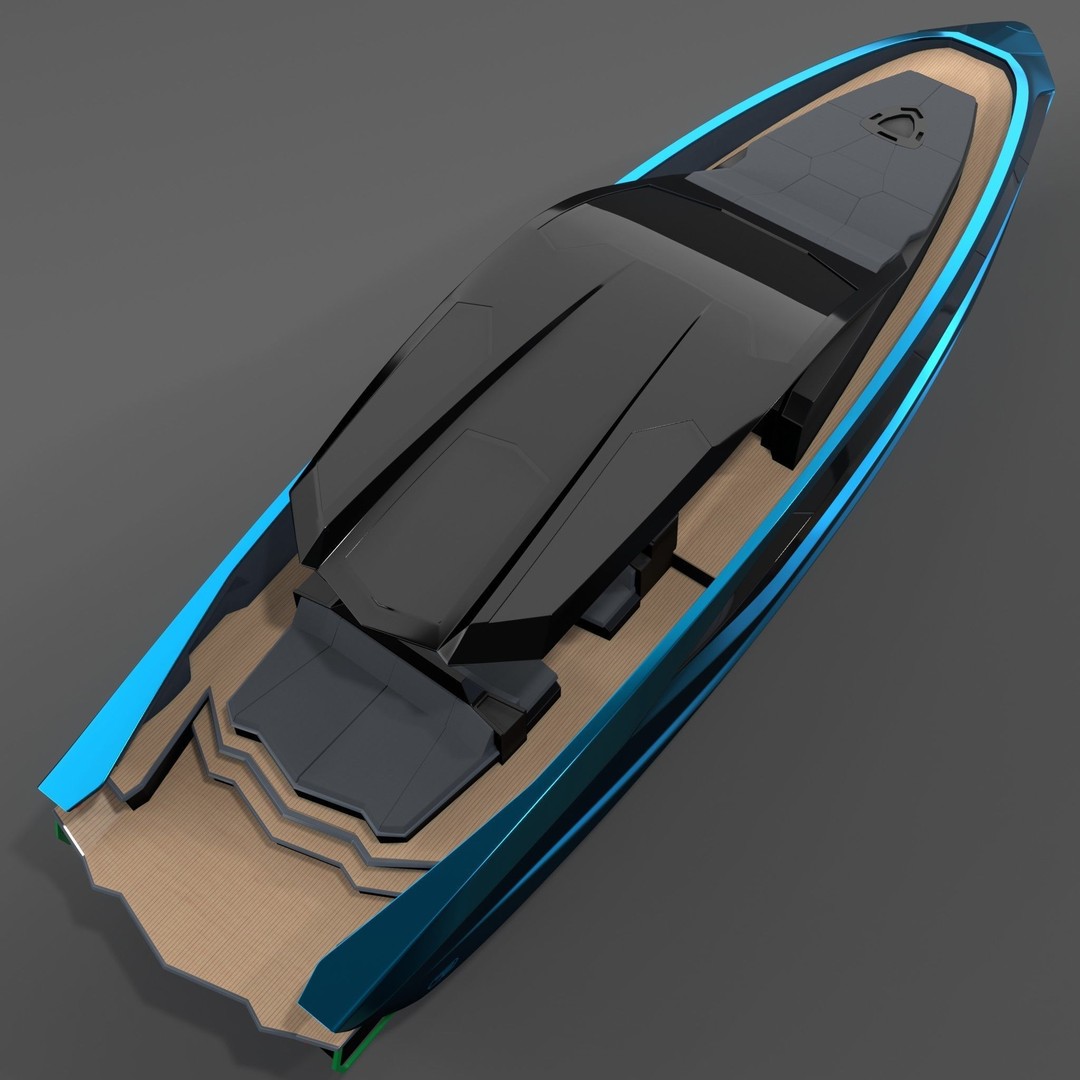 Tecnomar 63 Motor Yacht 3D Model – Luxury Speedboat, PBR Textures - View 6