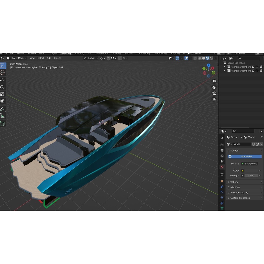 Tecnomar 63 Motor Yacht 3D Model – Luxury Speedboat, PBR Textures - View 7