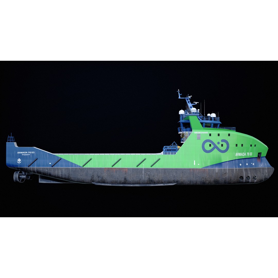 USV Mothership Armada 7803 3D Model – Low Poly PBR Vessel, Game Ready - View 10