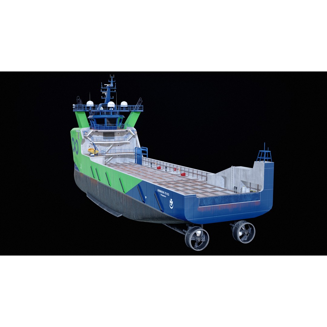 USV Mothership Armada 7803 3D Model – Low Poly PBR Vessel, Game Ready - View 14