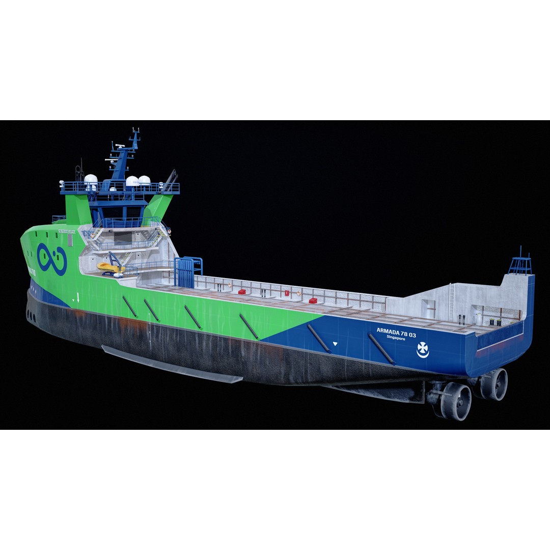 USV Mothership Armada 7803 3D Model – Low Poly PBR Vessel, Game Ready - View 15
