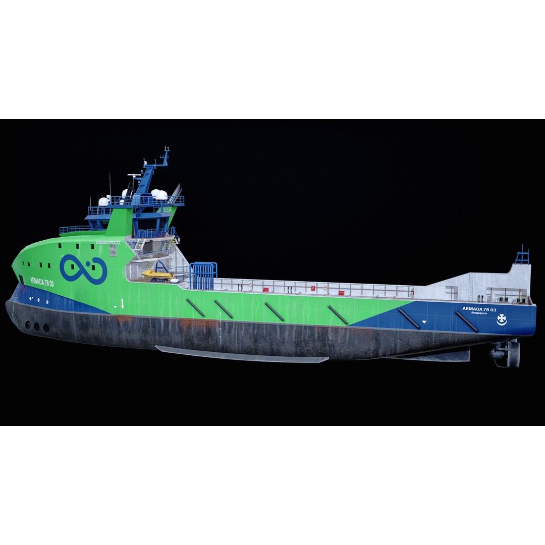 USV Mothership Armada 7803 3D Model – Low Poly PBR Vessel, Game Ready - View 16