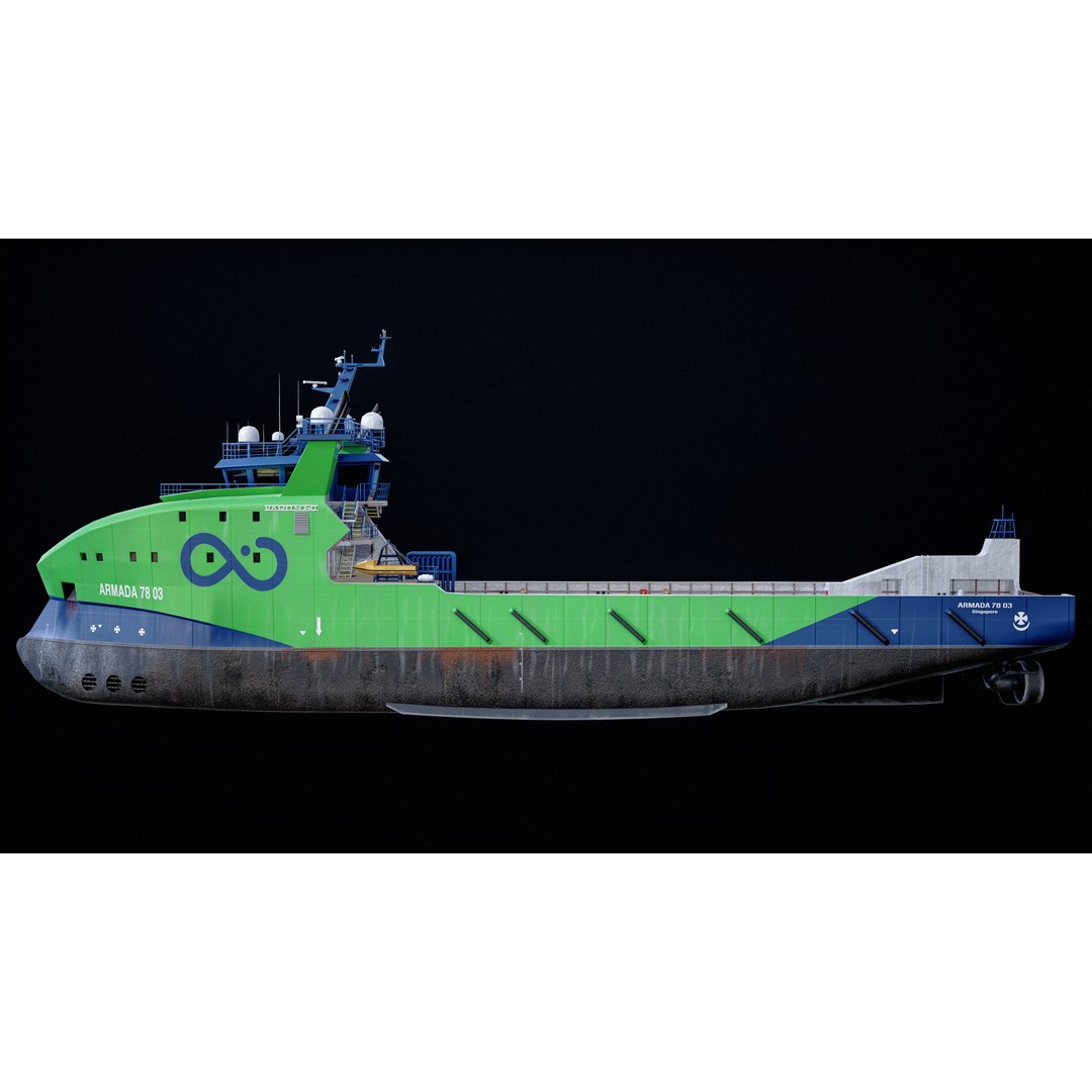 USV Mothership Armada 7803 3D Model – Low Poly PBR Vessel, Game Ready - View 17