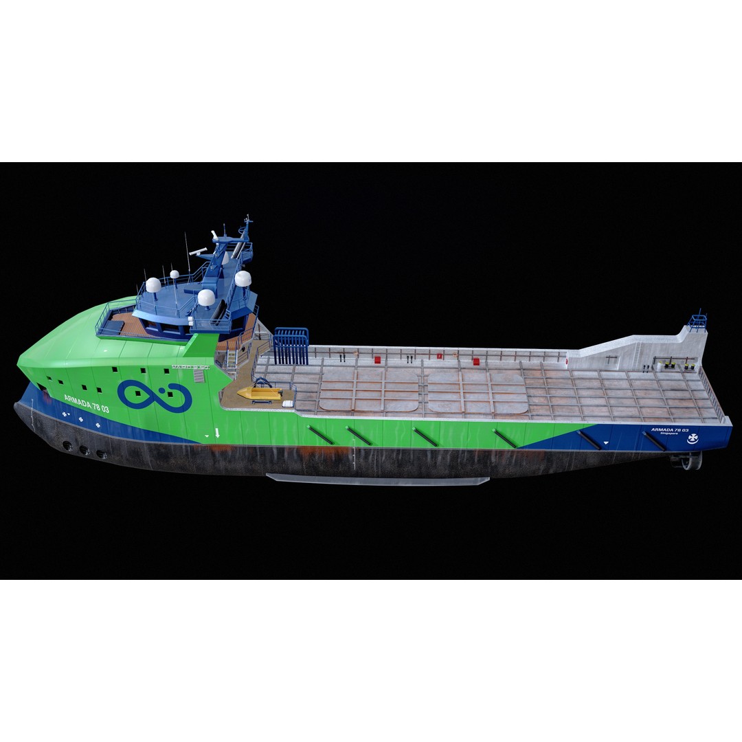 USV Mothership Armada 7803 3D Model – Low Poly PBR Vessel, Game Ready - View 18