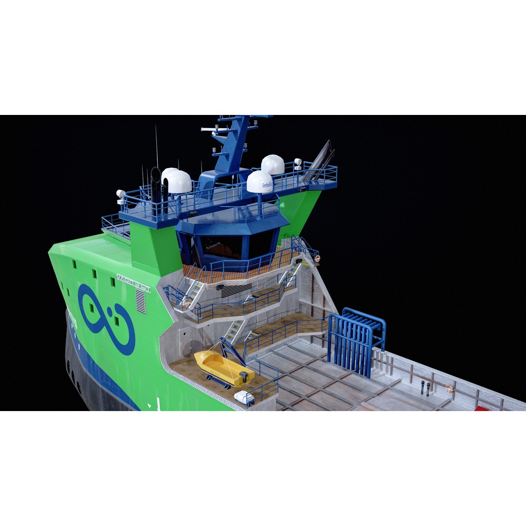 USV Mothership Armada 7803 3D Model – Low Poly PBR Vessel, Game Ready - View 22
